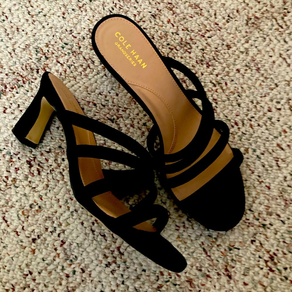 Cole Haan black heel sandals